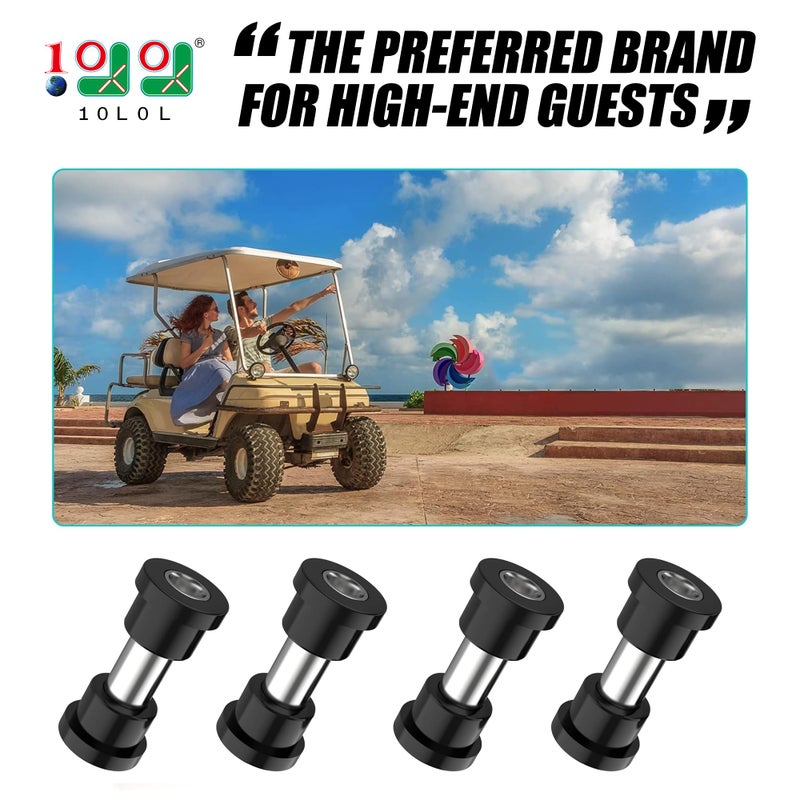 9.99WORLD MALL Golf Cart Rear Leaf Spring Bushings & Sleeves Kit for EZGO TXT/Medalist (94+) Gas/Electric, Club Car DS 1992-up, Include 8 Bushings 4 Metal Spacers - Image 2